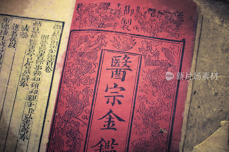 Old medicine book from Qing Dynasty